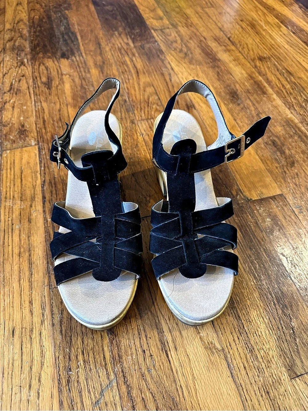 Dr. Scholl's Jamboree Platform Sandal Black & Cream